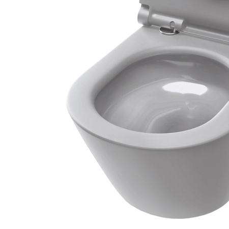 Catalano ZERO Унитаз напольный 55x35, безободковый, универс.слив, смыв Tornado, покрытие Twinglaze+, без крепежа, цвет Cemento Satinato 