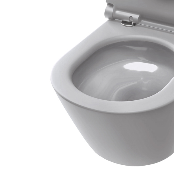 Catalano SFERA Унитаз подвесной 55x35, безободковый, смыв Tornado, покрытие Twinglaze+, без крепежа, цвет Cemento Satinato 