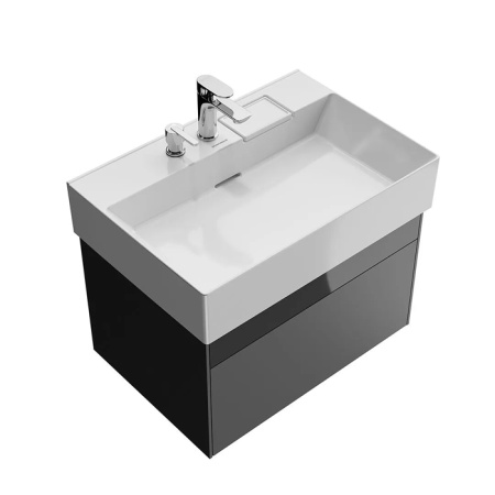 Kerama Marazzi Тумба LOGICA подвесная 2 ящика 70 см, стальной серый 