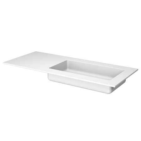 QUATRO 120 раковина-моноблок WHITE (чаша справа) 1210*52*12 акрил 