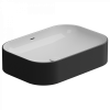 Раковина накладная биколор 60x42 см GSG Ceramic Design Easy EALAVTP60BI000/003, White/Black Matt