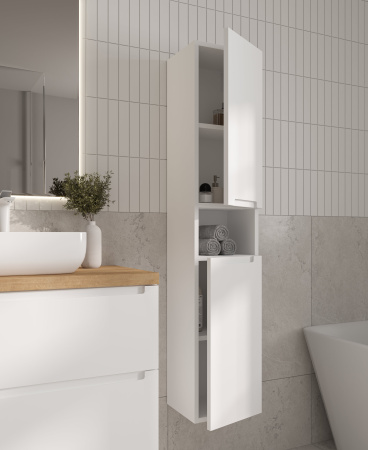 Шкаф навесной Дион, Белый мат 150 (вр) 