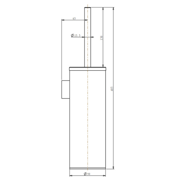 NEMO NM-K6015BN Туалетный ершик настенный, BRUSH NICKEL 
