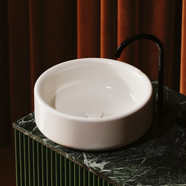 Artceram WONDER 60 Раковина накладная D44 см, без отв под смеситель, цвет белый + покр SANIGLAZE 