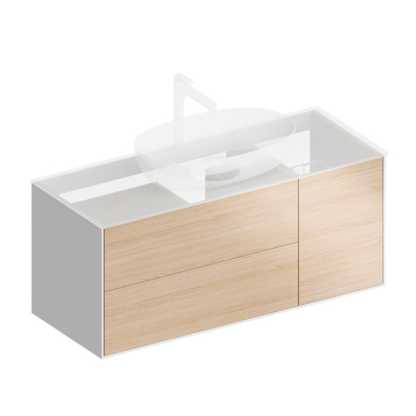 Kerama Marazzi Тумба PLAZA Modern подвесная 120 дуб виченце 3 ящика 