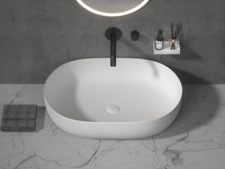 Раковина чаша кориан овальная матовая, Slim  500*350*135 