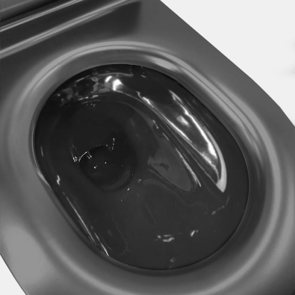 Catalano Zero Унитаз подвесной 55x35, безободковый, смыв Tornado, покрытие Twinglaze+, без крепежа, цвет черный матовый 