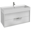 EB1668-J5-J5  VIVIENNE Тумба для раковины 100 см, к. белый блестящий, ф. белый блестящий