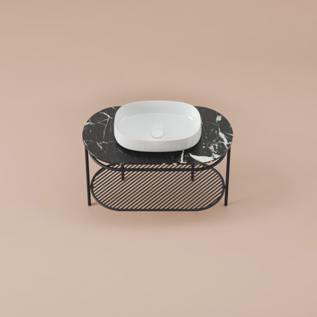 Полка сетчатая, Artceram, Flair 4.0, для металлической консоли, цвет черный матовый 