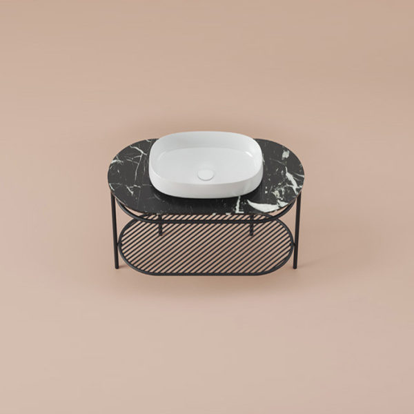 Полка сетчатая, Artceram, Flair 4.0, для металлической консоли, цвет черный матовый 