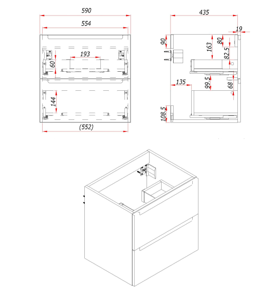 Тумба под раковину/столешницу Дион, Фисташковый 60 