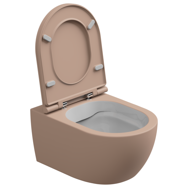 Чаша подвесного унитаза биколор GSG Ceramic Design Like LKWCSOBI000/032, White/Cipria Matt 