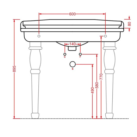 Artceram HERMITAGE Ноги для консоли (комплект-2шт), цвет белый 
