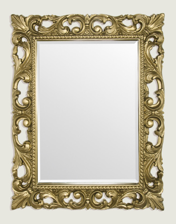 ECO Зеркало прямоугольное 74*94 см с фацетом, крепление: верт./горизонт., рама: ППУ, цвет: бронза 