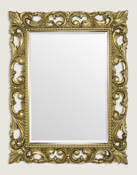 ECO Зеркало прямоугольное 74*94 см с фацетом, крепление: верт./горизонт., рама: ППУ, цвет: бронза 