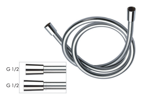 Шланг для душа ПВХ 150 см Remer 332CN2G150NO, черный матовый 