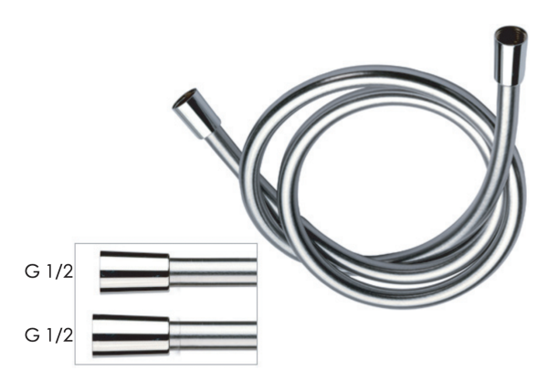 Шланг для душа ПВХ 150 см Remer 332CN2G150XV, сталь 