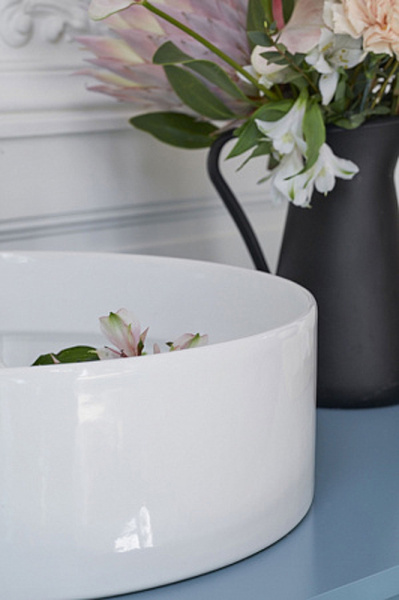 E90012-0  Delta Pure раковина, диаметр 41 см, без отверстия перелива, цвет белый 