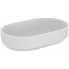 Ideal Standard i.life O Раковина овальная 60х38 см, без отверстия под смеситель, без перелива, цвет: белый глянец
