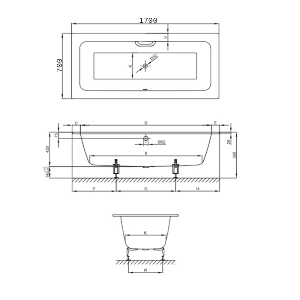 BETTE Ножки для ванны (комплект) (продаем только с ваннами!) 