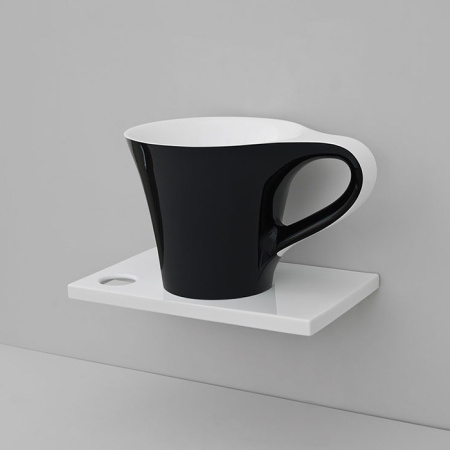 Artceram CUP  Раковина накладная для столешницы  70х50хh42,5 см, без отв под смеситель, без слив перелива,  цвет черно-белый 