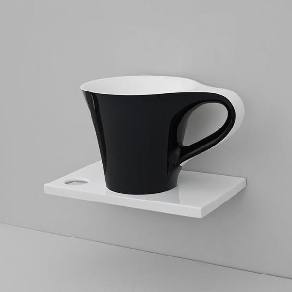 Artceram CUP  Раковина накладная для столешницы  70х50хh42,5 см, без отв под смеситель, без слив перелива,  цвет черно-белый 