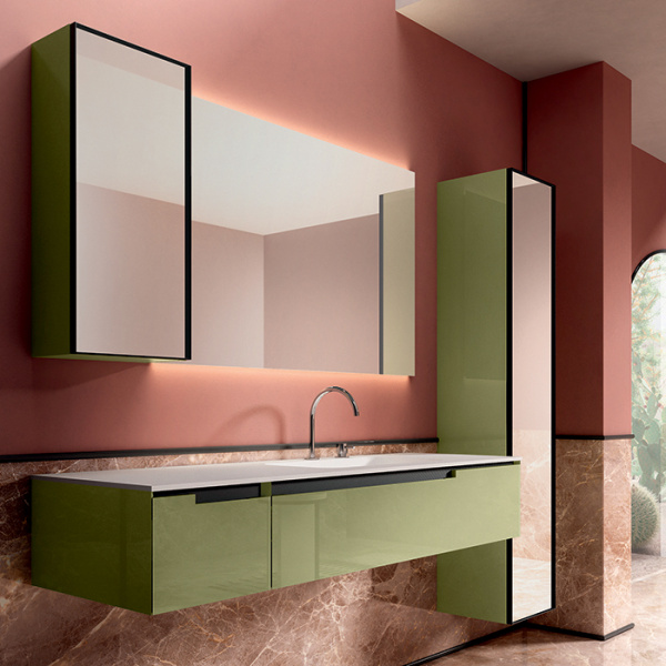 OASIS PROFILO Тумба под раковину 1200х510х270 мм, подвесная, 1 ящик правый, цвет Mint глянцевый 