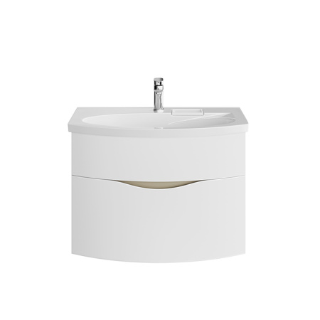 Kerama Marazzi Раковина RIVA мебельная с крепежом 80*47,5*15см, с 1 отв. под смеситель, с переливом, цвет белый глянцевый 