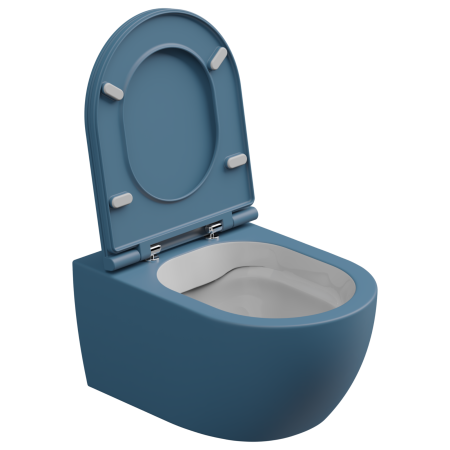 Чаша подвесного унитаза биколор GSG Ceramic Design Like LKWCSOBI000/027, White/Denim Matt 