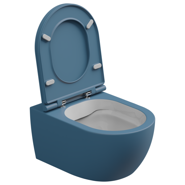 Чаша подвесного унитаза биколор GSG Ceramic Design Like LKWCSOBI000/027, White/Denim Matt 