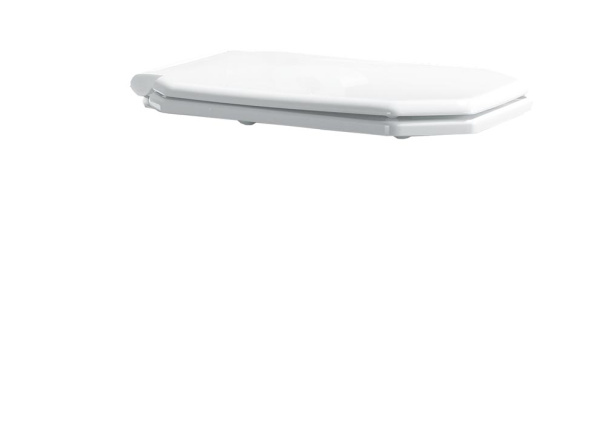 Крышка пластик для подвесного унитаза Vogue (петли хром) микролифт 