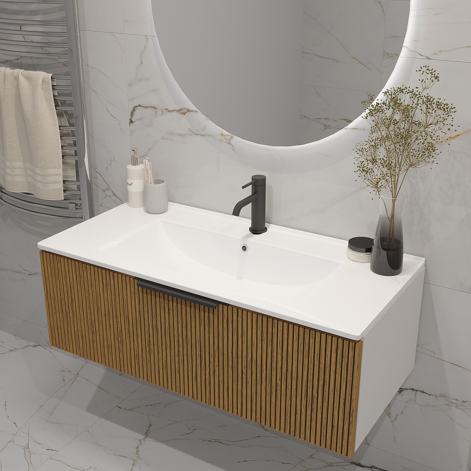 Раковина накладная Oliveeka, белая, NS70