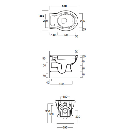 SIMAS Lante Унитаз подвесной безободковый "Rimless", 53х38,5см, цвет белый 