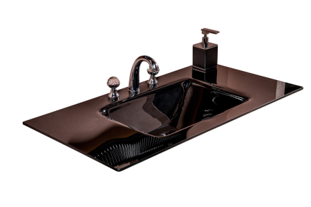 Столешница стекло 100см моноблок BLACK 