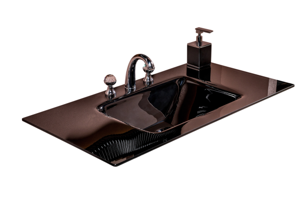 Столешница стекло 100см моноблок BLACK 