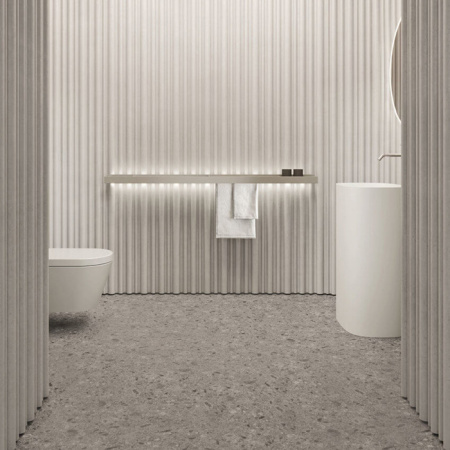 NOORTH milldue edition TUBE Раковина 48х38xh87 напольная из Ceramilux ,слив в стену, без отв. для смес, без перелива, цвет: белый матовый 