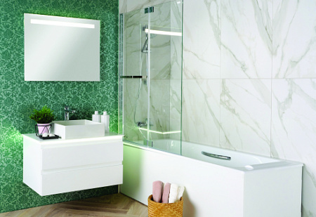 EB2083-J5 MADELEINE Тумба со столешницей и с подсветкой для накладной раковины, 80 см, цвет блес бел 