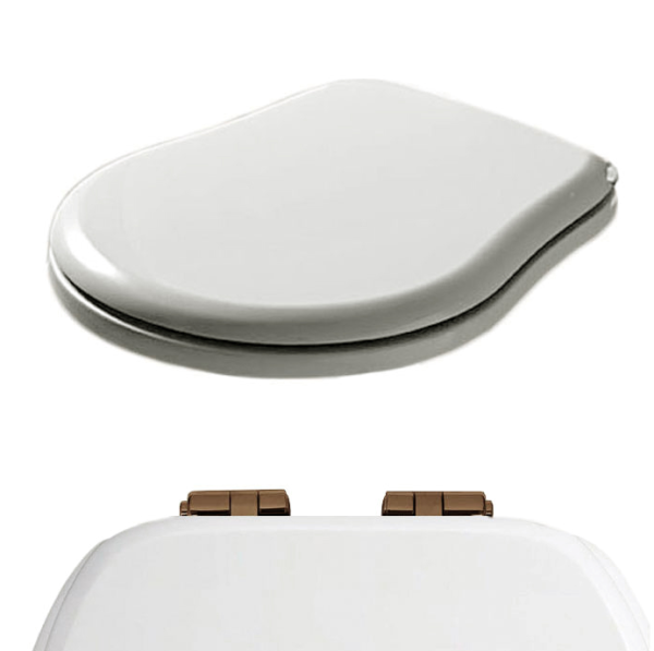 KERASAN Retro Сиденье для унитаза, цвет белый/бронза (см. арт. 109301N) 