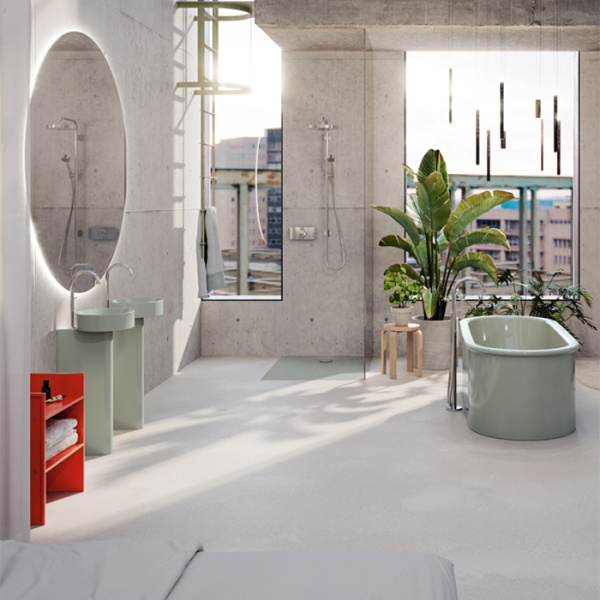 BETTE BetteUltra Space Поддон ультратонкий 100*80*1,5см , цвет Salvia 