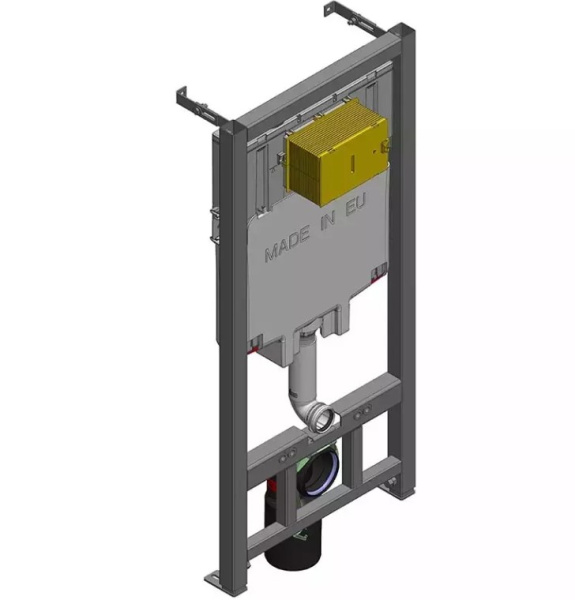 E21730RU-00 Унитаз c инсталляцией Jacob Delafon Aleo, сиденье тонкое микролифт, клавиша хром (EDAH132-0+E33127-0+E29025+E4316-CP) 