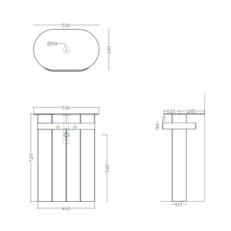 Artceram BRERA Раковина накладная 60х40 h 15, без отв под смеситель, цвет белый матовый 