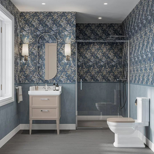 Kerama Marazzi Тумба POMPEI напольная с 2 ящиками 60, камео бежевый глянцевый (замена PO.N.60.2\CAM) 