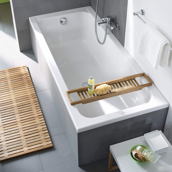 Duravit D-Code  Ванна акриловая 1600х700 мм см, встраиваемая, с 1 наклоном для спины, выпуск в зоне ног, цвет белый 