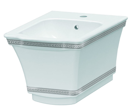 Подвесное Биде с узором Hermitage CHROME 