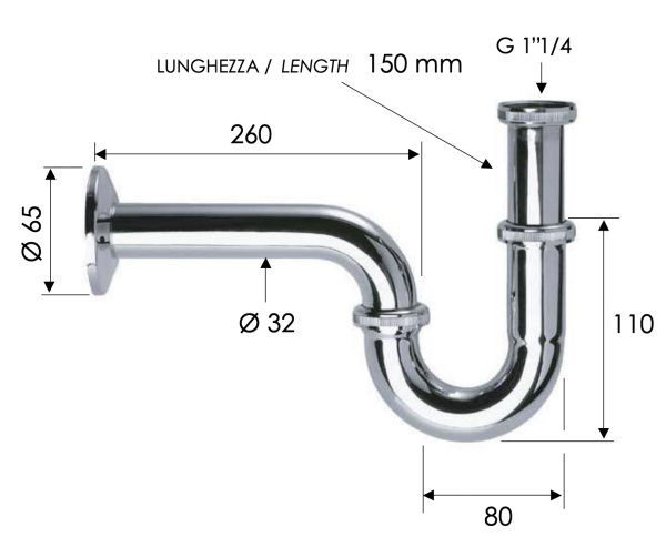 Сифон 1”1/4 Remer 977114 