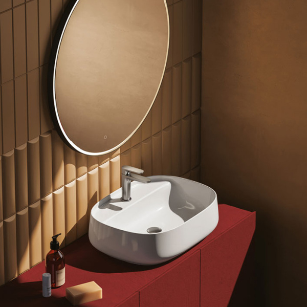 Artceram WHISKY 60 Раковина накладная 60х45 см, с 1 отв под смеситель, цвет белый + покр SANIGLAZE 