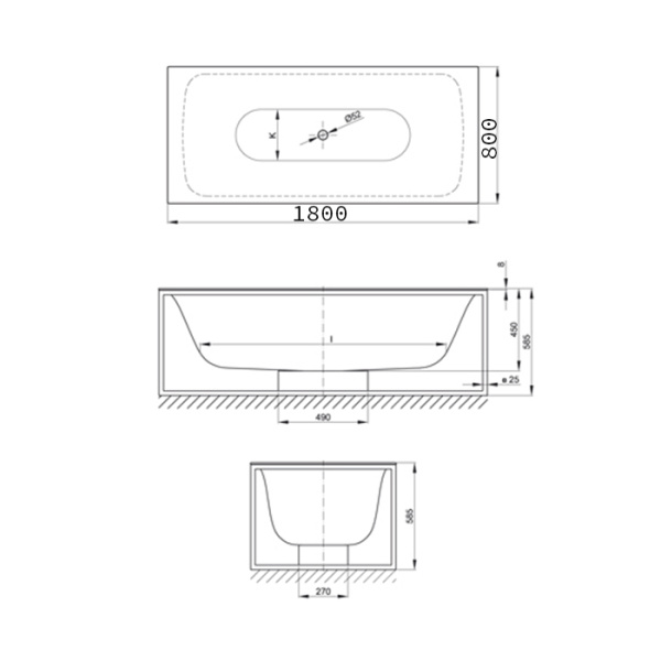 BetteLux SHAPE Ванна  180x80x45 см покрыта эмалью снаружи и изнутри, Glaze Plus , белая 