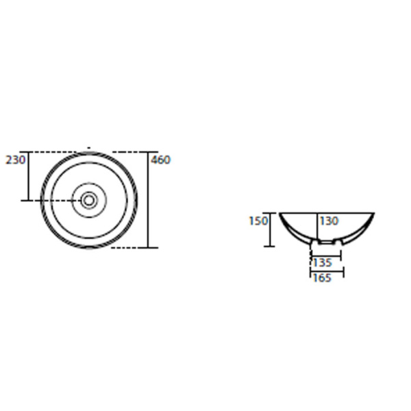 Kerasan Ciotola Умывальник накладной С3 D=46см H=15 см, цвет белый 