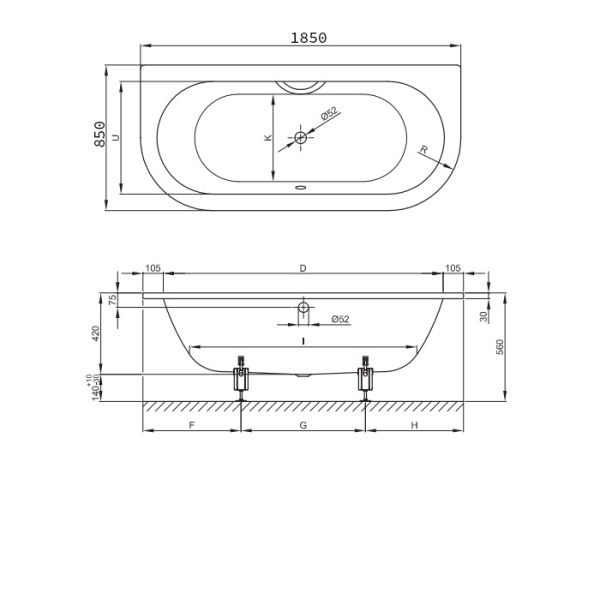BETTE Ножки для ванны (комплект) (продаем только с ваннами!) 