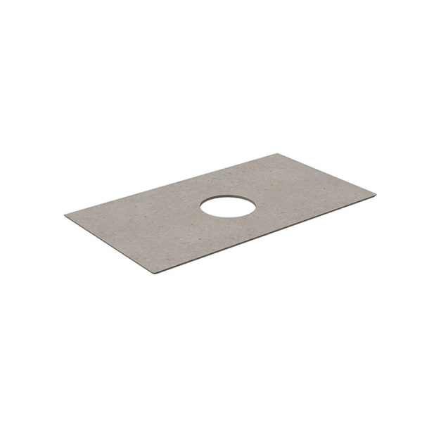 Kerama Marazzi MAGICA Столешница из керамогранита для накладных раковин Риккарди 90 см, серый матовый (без отв.) 